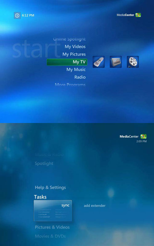Windows Vista Media Center