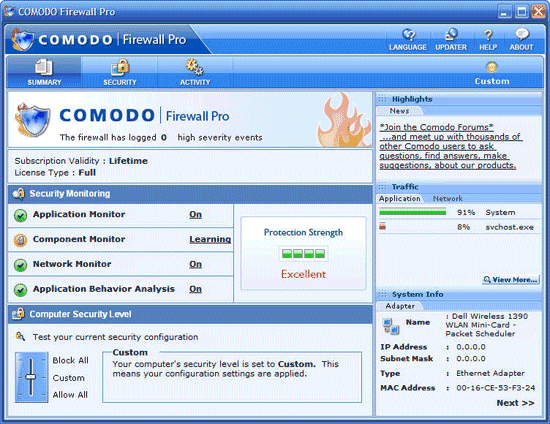 Comodo Firewall Pro