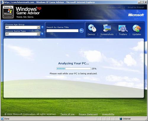 WindowsXP Game Advisor