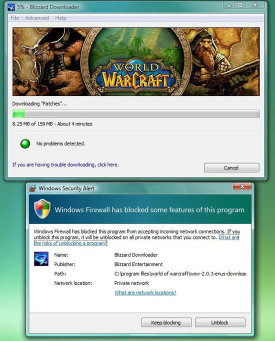 World of Warcraft и Windows Vista