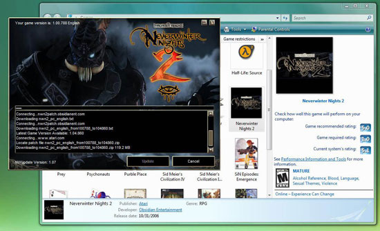 Neverwinter Nights 2 и Windows Vista