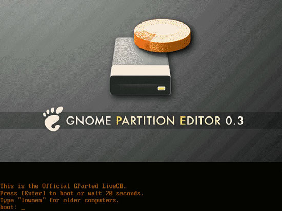 GNOME Partition Editor