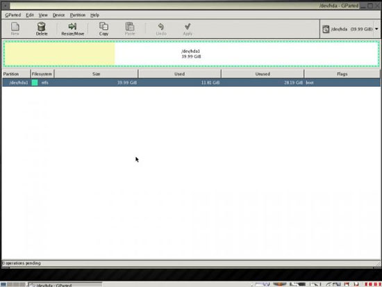 GParted - GNOME Partition Editor