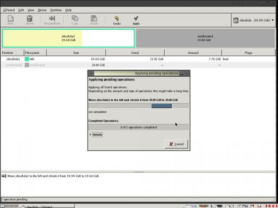 GParted - GNOME Partition Editor