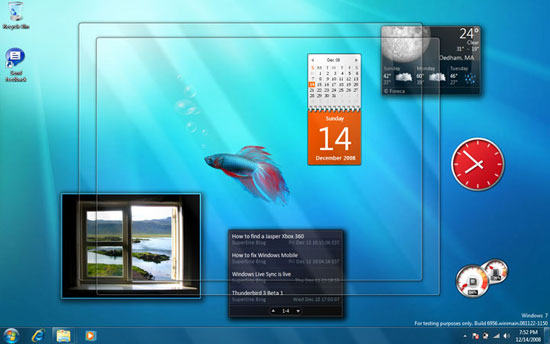 Скриншоты Windows 7 Build 6956