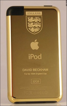 Позолоченный iPod touch для Дэвида Бэкхема