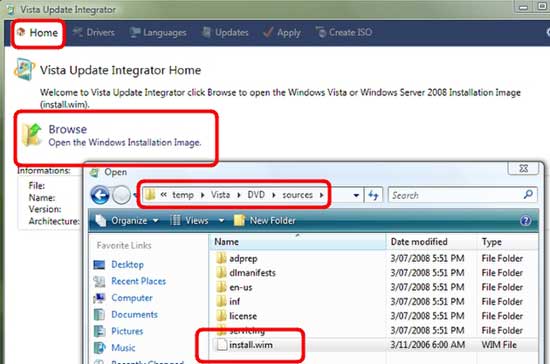 Vista Update Integrator