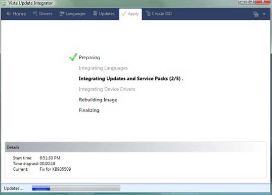 Vista Update Integrator