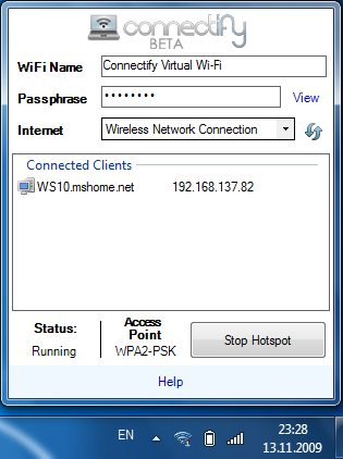 Технология Virtual Wi-Fi в Windows 7