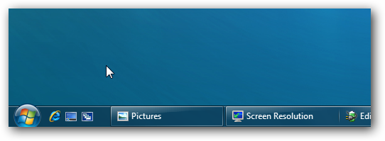 Панель быстрого запуска на панели задач в Windows 7