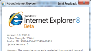 Обновление IE8 для Windows 7 beta