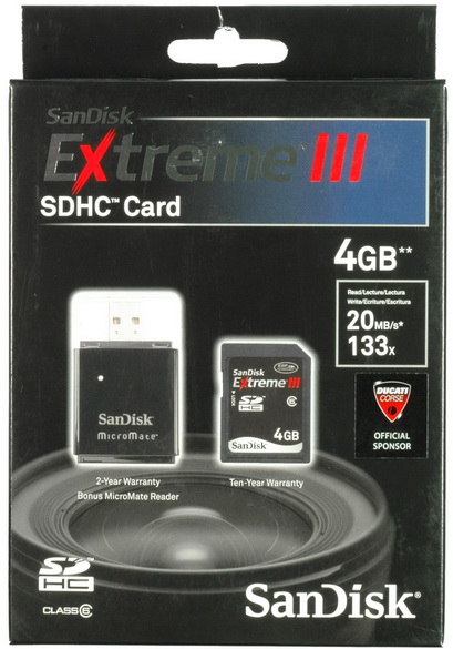 SanDisk Extreme III, 4 GB 