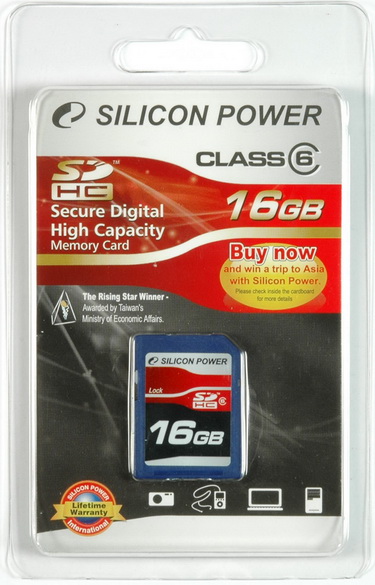 Silicon Power Class 6 SDHC, 16 GB