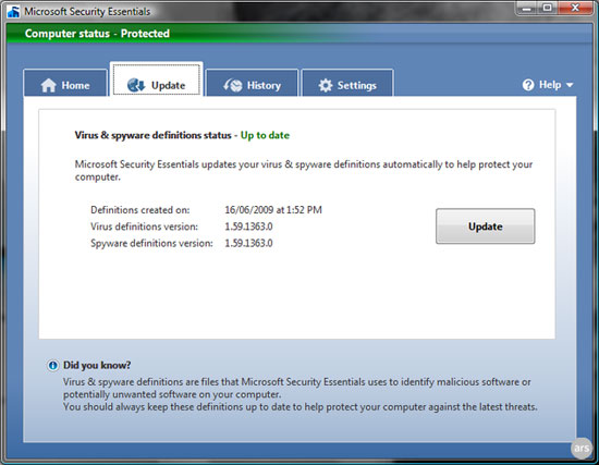 Microsoft Security Essentials