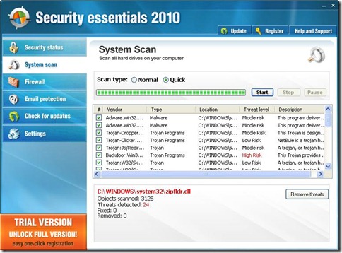 Новый троян выдает себя за антивирус Microsoft Security Essentials 2010