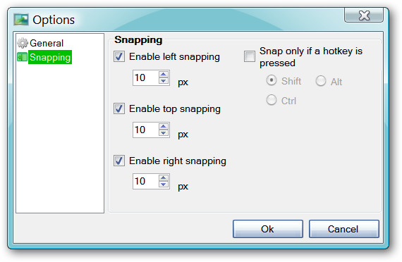 AeroSnap в Windows Vista и XP