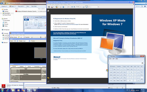Windows XP Mode больше не требует аппаратной поддержки виртуализации 