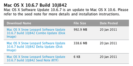 Apple выпустила Mac OS X 10.6.7 Beta для разработчиков
