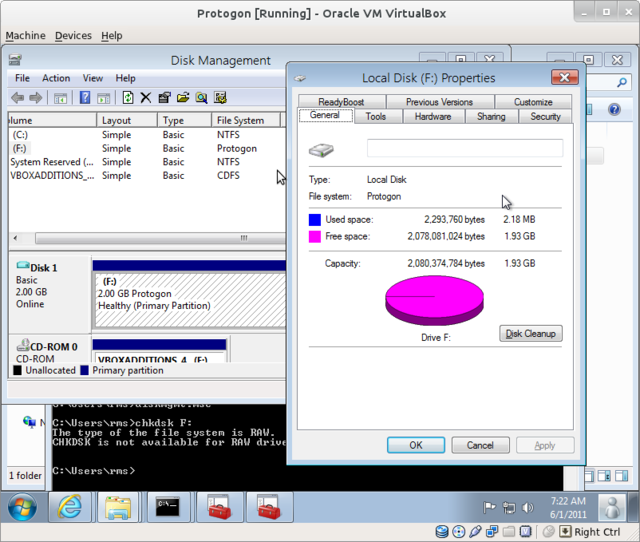 Windows 8 содержит в себе новую файловую систему Protogon