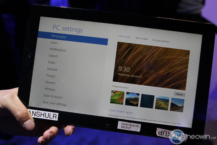 Планшет Samsung Series 7 с Windows 8 Beta