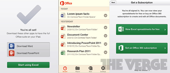 Первые скриншоты Office Mobile для Android и iOS