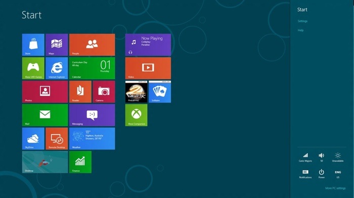 Горячие клавиши Windows 8 Consumer Preview