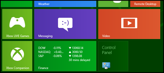 Как добавить панель управления на экран Metro в Windows 8