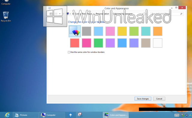 Скриншоты новой темы интерфейса Windows 8