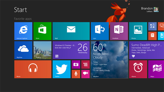 "Пуск" в Windows 8.1