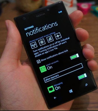 Центра уведомлений Windows Phone 8.1