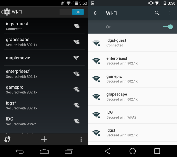 Wi-Fi в Android L