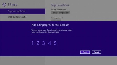 Вход в Windows 8.1 по отпечатку пальца