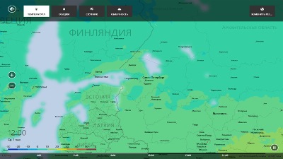 Приложение погоды Windows 8 получило динамические карты