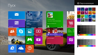 Возможности настройки начального экрана Windows 8