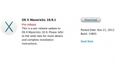 Apple выпустила тестовую версию OS X Mavericks 10.9.1