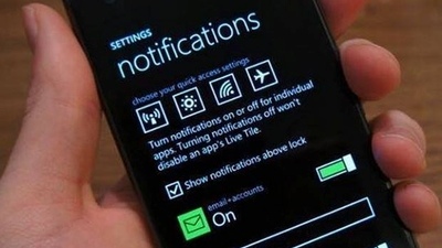 Фото Центра уведомлений Windows Phone 8.1