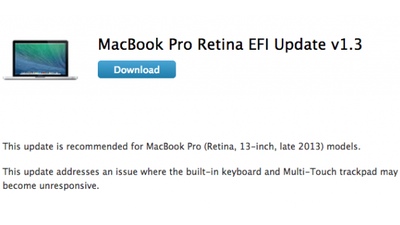Проблема MacBook Pro Retina с тачпадом и клавиатурой решена
