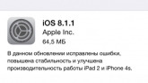 Вышла iOS 8.1.1