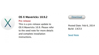 Вышла пятая бета-версия OS X 10.9.2