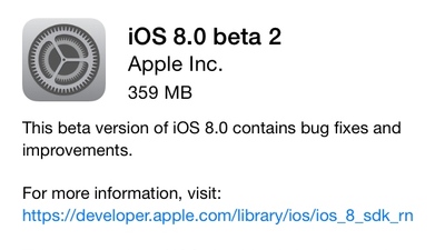 Вышла вторая бета-версия iOS 8