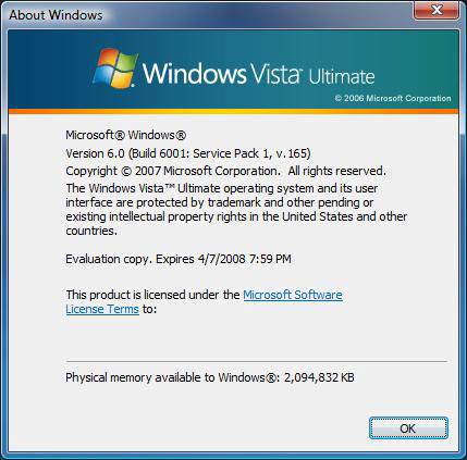 Windows Vista Service Pack 3