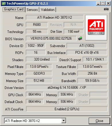 Sapphire HD 3870 X2 Atomic